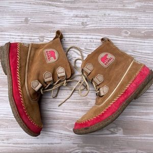 Sorel Joplin Suede Moccasin Lace Up Boots 7.5